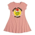 thumbnail image 1 of Dr. Seuss The Grinch - Christmas - Stink. Stank. Stunk. - Toddler & Youth Girls Fit & Flare Dress, 1 of 1
