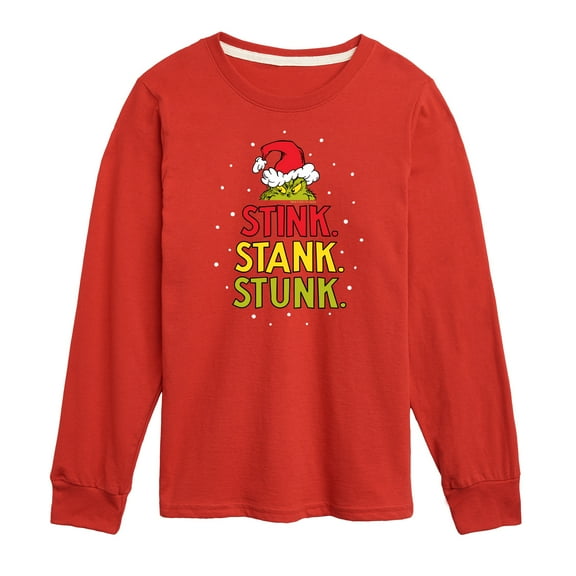 Dr. Seuss The Grinch - Christmas - Stink. Stank. Stunk - Toddler & Youth Long Sleeve Graphic T-Shirt