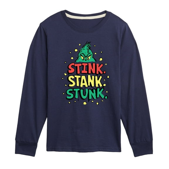 Dr. Seuss The Grinch - Christmas - Stink. Stank. Stunk. - Toddler & Youth Long Sleeve Graphic T-Shirt