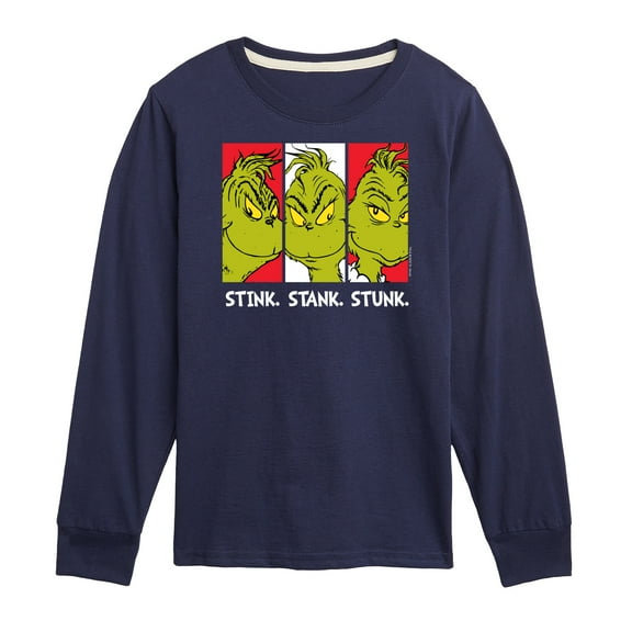Dr. Seuss The Grinch - Christmas - Stink. Stank. Stunk. - Toddler & Youth Long Sleeve Graphic T-Shirt