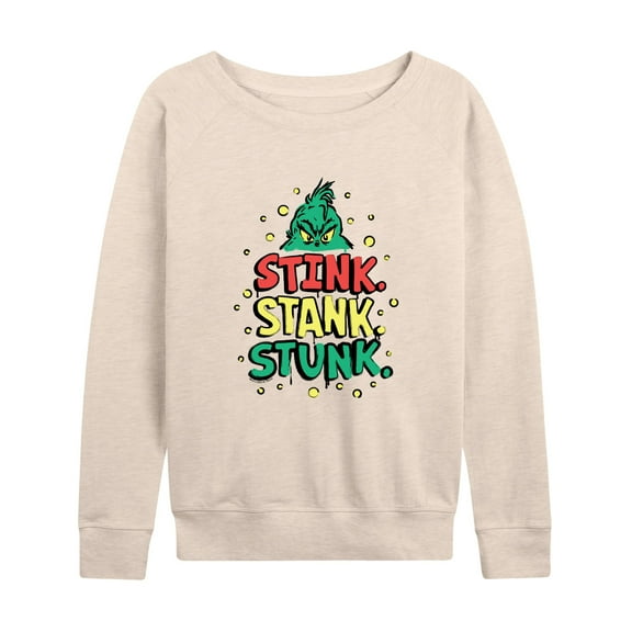 Dr. Seuss The Grinch - Christmas - Stink. Stank. Stunk. - Women's Lightweight French Terry Long Sleeve Shirt
