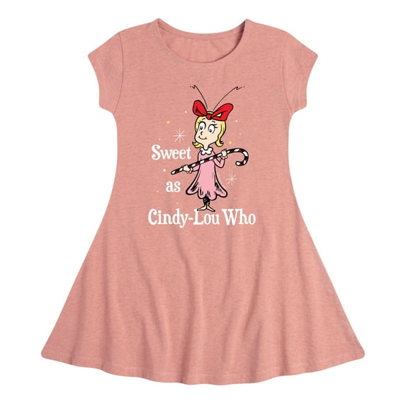 Dr. Seuss The Grinch - Christmas - Sweet Cindy Lou Who - Toddler & Youth Girls Fit & Flare Dress