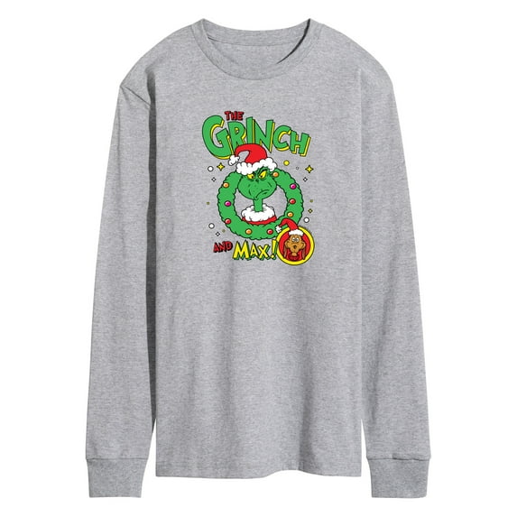 Dr. Seuss The Grinch - Christmas - The Grinch & Max - Men's Long Sleeve T-Shirt