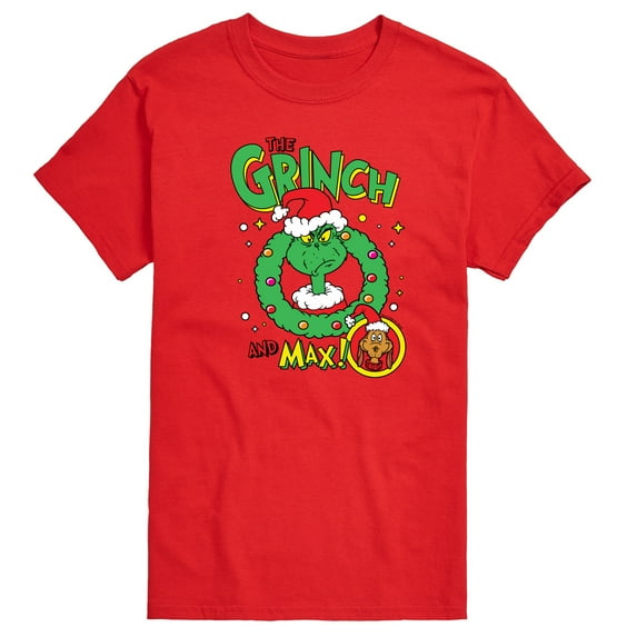 Dr. Seuss The Grinch - Christmas - The Grinch & Max - Men's Short Sleeve Graphic T-Shirt