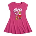 thumbnail image 1 of Dr. Seuss The Grinch - Christmas - The Grinch & Max - Toddler & Youth Girls Fit & Flare Dress, 1 of 1