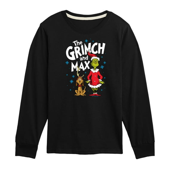 Dr. Seuss The Grinch - Christmas - The Grinch & Max - Toddler & Youth Long Sleeve Graphic T-Shirt