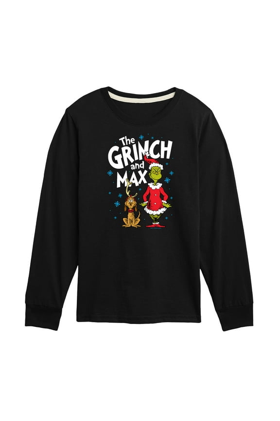 Dr. Seuss The Grinch - Christmas - The Grinch & Max - Toddler & Youth Long Sleeve Graphic T-Shirt