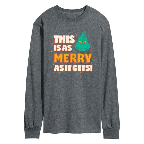 Dr. Seuss The Grinch - Christmas - This Is As Merry As It Gets - Men's Long Sleeve T-Shirt