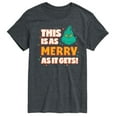 thumbnail image 1 of Dr. Seuss The Grinch - Christmas - This Is As Merry As It Gets - Men's Short Sleeve Graphic T-Shirt, 1 of 4