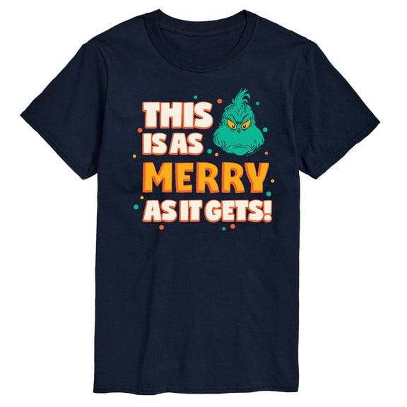 Dr. Seuss The Grinch - Christmas - This Is As Merry As It Gets - Men's Short Sleeve Graphic T-Shirt