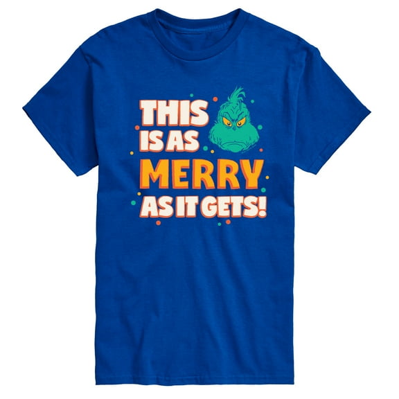 Dr. Seuss The Grinch - Christmas - This Is As Merry As It Gets - Men's Short Sleeve Graphic T-Shirt