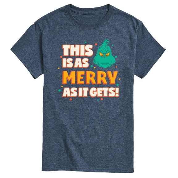 Dr. Seuss The Grinch - Christmas - This Is As Merry As It Gets - Men's Short Sleeve Graphic T-Shirt