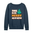 thumbnail image 1 of Dr. Seuss The Grinch - Christmas - This Is As Merry As It Gets - Women's Lightweight French Terry Long Sleeve Shirt, 1 of 4