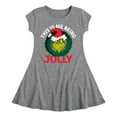 thumbnail image 1 of Dr. Seuss The Grinch - Christmas - This Is Me Being Jolly - Toddler & Youth Girls Fit & Flare Dress, 1 of 1