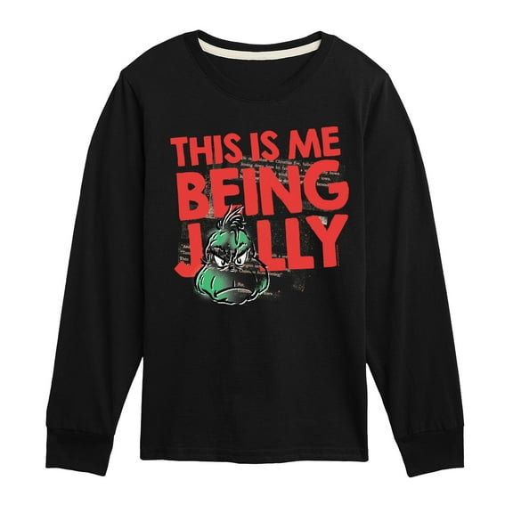 Dr. Seuss The Grinch - Christmas - This Is Me Being Jolly - Toddler & Youth Long Sleeve Graphic T-Shirt