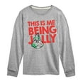 thumbnail image 1 of Dr. Seuss The Grinch - Christmas - This Is Me Being Jolly - Toddler & Youth Long Sleeve Graphic T-Shirt, 1 of 4