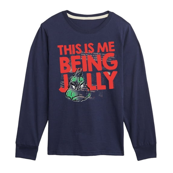 Dr. Seuss The Grinch - Christmas - This Is Me Being Jolly - Toddler & Youth Long Sleeve Graphic T-Shirt