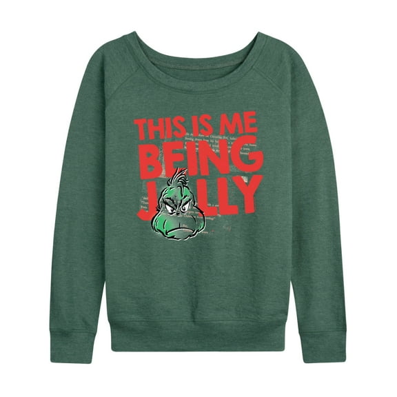Dr. Seuss The Grinch - Christmas - This Is Me Being Silly - Women's Lightweight French Terry Long Sleeve Shirt