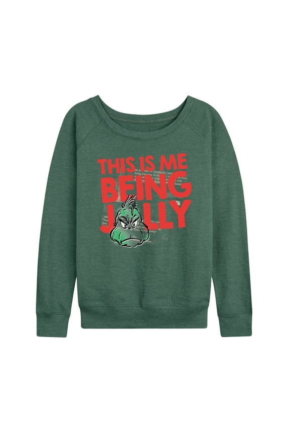 Dr. Seuss The Grinch - Christmas - This Is Me Being Silly - Women's Lightweight French Terry Long Sleeve Shirt