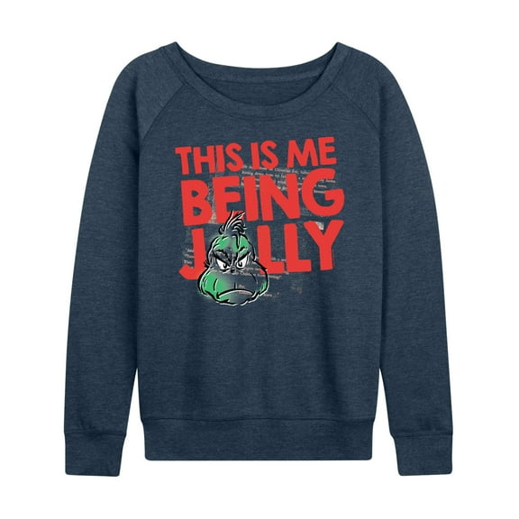 Dr. Seuss The Grinch - Christmas - This Is Me Being Silly - Women's Lightweight French Terry Long Sleeve Shirt