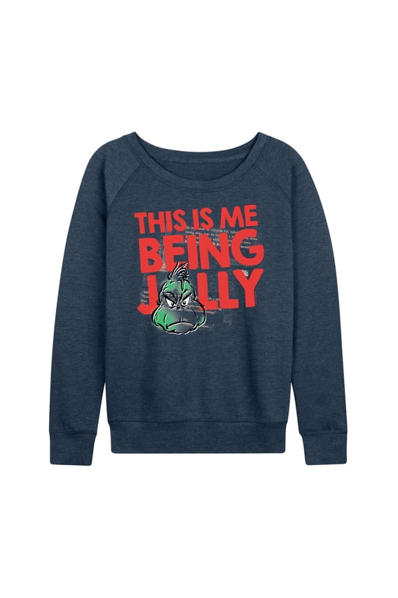 Dr. Seuss The Grinch - Christmas - This Is Me Being Silly - Women's Lightweight French Terry Long Sleeve Shirt