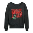 thumbnail image 1 of Dr. Seuss The Grinch - Christmas - This Is Me Being Silly - Women's Lightweight French Terry Long Sleeve Shirt, 1 of 4