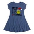 thumbnail image 1 of Dr. Seuss The Grinch - Christmas - To Do List: Eat, Sleep, Steal - Toddler & Youth Girls Fit & Flare Dress, 1 of 3