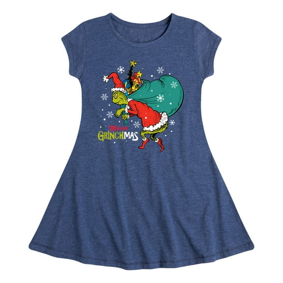 Dr. Seuss The Grinch - Christmas - Toy Collector - Toddler & Youth Girls Fit & Flare Dress
