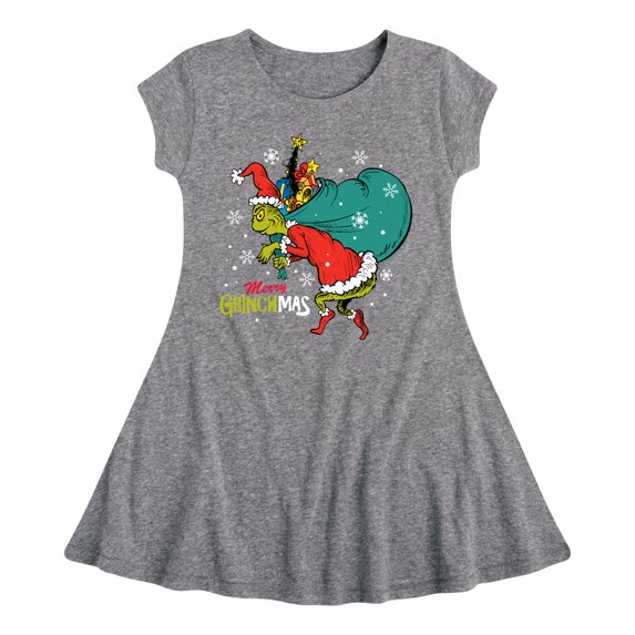 Dr. Seuss The Grinch - Christmas - Toy Collector - Toddler & Youth Girls Fit & Flare Dress