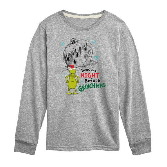 Dr. Seuss The Grinch - Christmas - 'Twas The Night Before - Toddler & Youth Long Sleeve Graphic T-Shirt