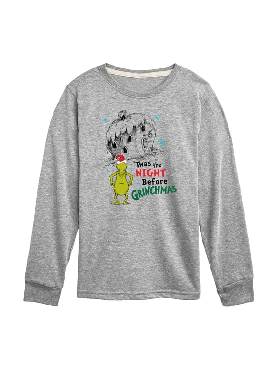The Grinch - The Grinch Christmas 'Twas The Night Before Boys' Long Sleeve Graphic T-Shirt