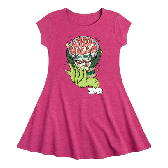 Dr. Seuss The Grinch - Christmas - Who-Ville Globe - Toddler & Youth Girls Fit & Flare Dress