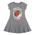 thumbnail image 1 of Dr. Seuss The Grinch - Christmas - Who-Ville Or Bust - Toddler & Youth Girls Fit & Flare Dress, 1 of 1