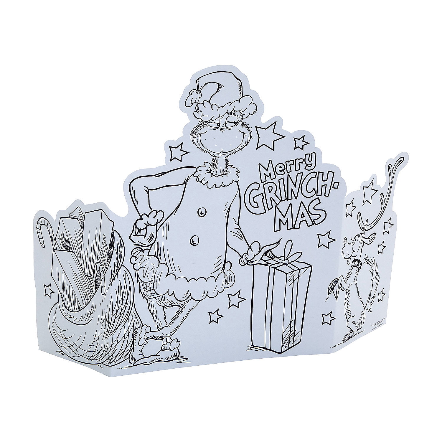Dr. Seuss The Grinch Color Your Own Christmas Trifold Scenes - 12 ...