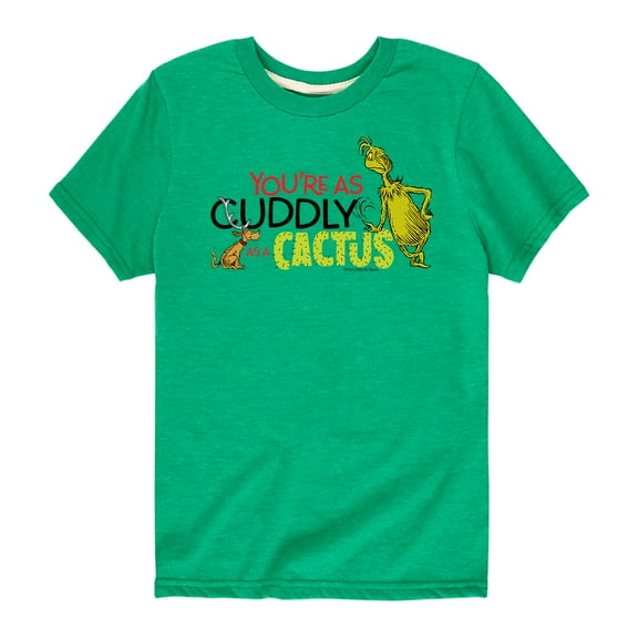 Dr. Seuss - The Grinch Cuddly As A Cactus - Toddler And Youth Short Sleeve Graphic T-Shirt