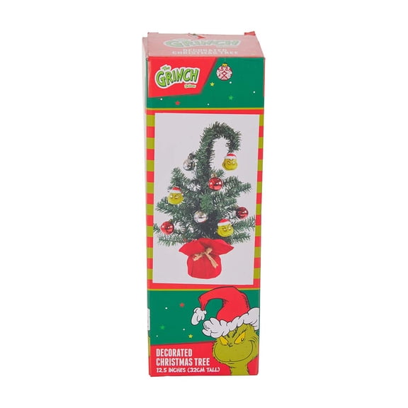 Dr. Seuss The Grinch Decorated Christmas Tree, 12.5-Inch Tabletop Holiday Dcor