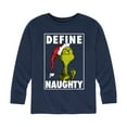 thumbnail image 1 of Dr. Seuss - The Grinch Define Naughty - Toddler And Youth Long Sleeve Graphic T-Shirt, 1 of 4
