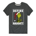 thumbnail image 1 of Dr. Seuss - The Grinch Define Naughty - Toddler And Youth Short Sleeve Graphic T-Shirt, 1 of 5
