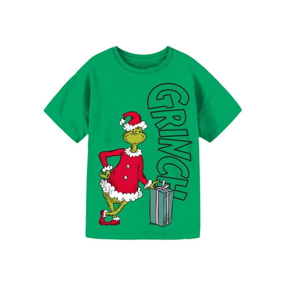 Dr. Seuss' The Grinch Girls Graphic Crew Neck Short Sleeve T-Shirt, Sizes 4-16