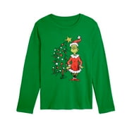 Dr. Seuss - The Grinch - Grinchmas Tree - Kids Funny Ugly Christmas Sweater for Boys and Girls - Long Sleeve Tee