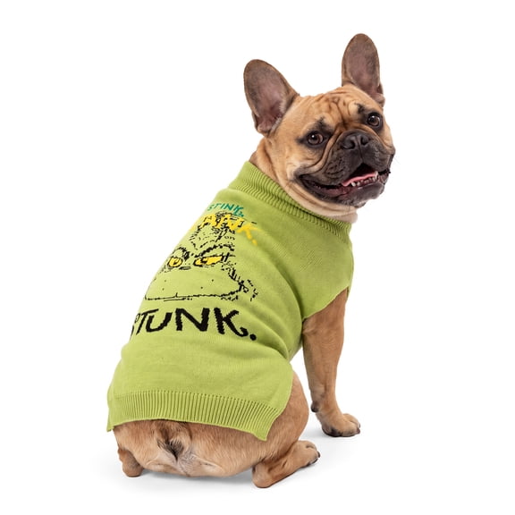 Dr. Seuss' The Grinch! Holiday Pet Sweater Stink Stank Stunk, Green, M