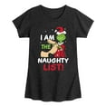 thumbnail image 1 of Dr. Seuss - The Grinch I Am The Naughty List - Toddler And Youth Girls Short Sleeve Graphic T-Shirt, 1 of 5