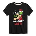 thumbnail image 1 of Dr. Seuss - The Grinch I Am The Naughty List - Toddler And Youth Short Sleeve Graphic T-Shirt, 1 of 5