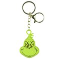 thumbnail image 1 of Dr. Seuss The Grinch Keychain 3D Rubber Grinch Face Charm Lobster Claw Keyring, 1 of 5