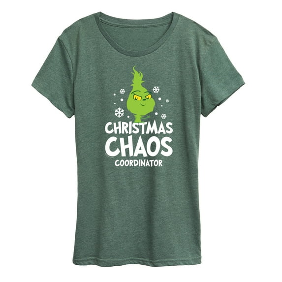 Dr. Seuss - The Grinch - Little Grinch - Christmas Chaos Coordinator - Women's Short Sleeve Graphic T-Shirt