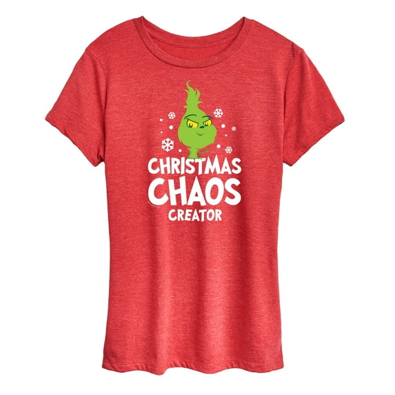 Dr. Seuss The Grinch - Little Grinch - Christmas Chaos Creator - Women's Short Sleeve Graphic T-Shirt