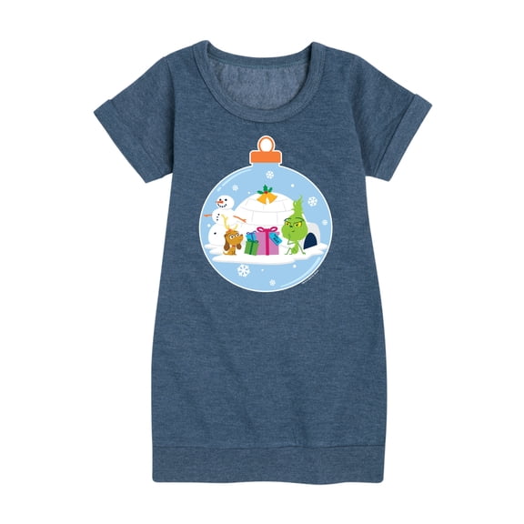 Dr. Seuss The Grinch - Little Grinch - Christmas Igloo - Toddler & Youth Girls Fleece Dress