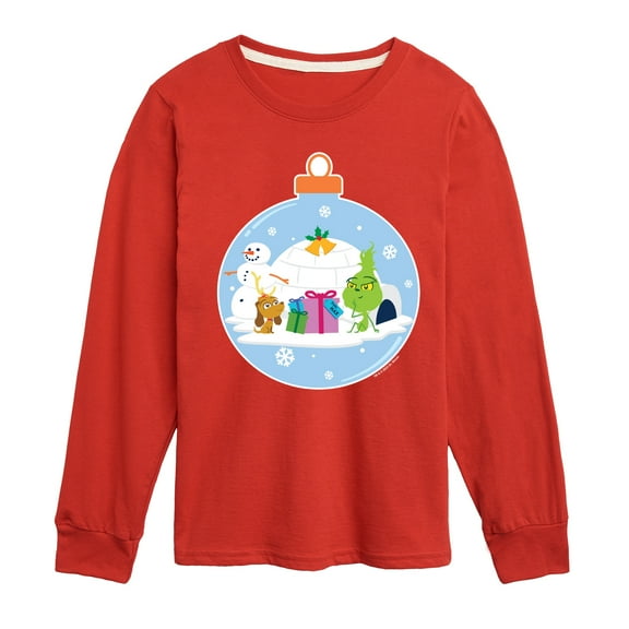 Dr. Seuss The Grinch - Little Grinch - Christmas Igloo - Toddler & Youth Long Sleeve Graphic T-Shirt