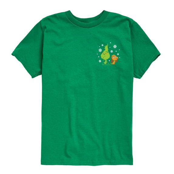 Dr. Seuss The Grinch - Little Grinch - Enjoying Snowflakes - Toddler & Youth Short Sleeve Graphic T-Shirt