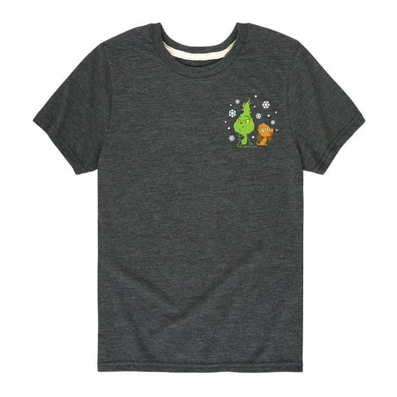 Dr. Seuss The Grinch - Little Grinch - Enjoying Snowflakes - Toddler & Youth Short Sleeve Graphic T-Shirt